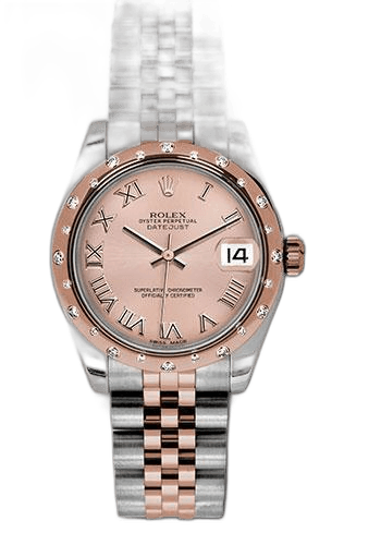 Rolex Datejust 31 Everose Rolesor — Pink Roman 24 Diamond Bezel Dial | Ref. 178341