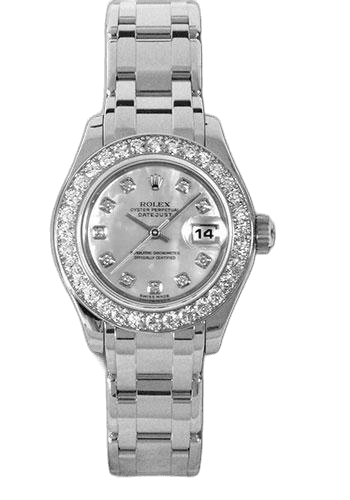 Rolex Datejust White Gold — Mother-of-Pearl Diamond Dial 32-Diamond Bezel | Ref. 80299