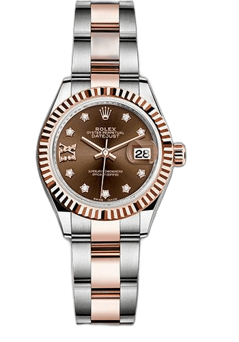 Rolex Datejust Everose Rolesor — Chocolate Diamond Star Dial