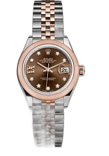 Rolex Datejust Steel and Everose Gold Rolesor Lady-Datejust 28 Watch - Domed Bezel - Chocolate Diamond Star Dial - Jubilee Bracelet - 279161 cho9dix8dj 28mm Everose Rolesor Chocolate Diamond Star Dial Timepiece