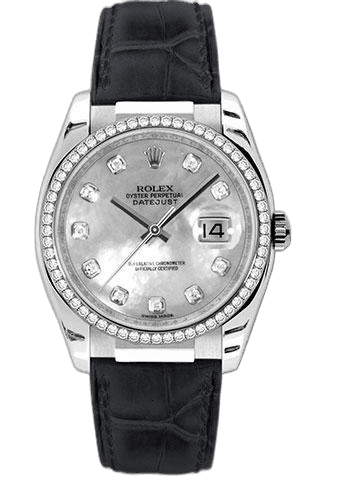 Rolex Datejust White Gold — 60 Diamond Bezel Mother-Of-Pearl Diamond | Ref. 116189
