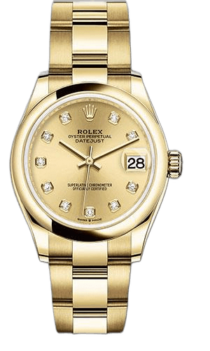 Rolex Datejust 31 Yellow Gold — Champagne Diamond Dial | Ref. 278248