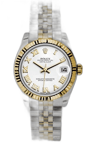 Rolex Datejust 31 Yellow Rolesor — White Roman Dial, Fluted Bezel | Ref. 178273