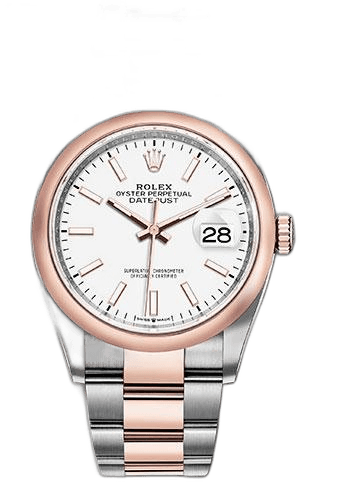 Rolex Datejust Everose Rolesor — White Index Dial | Ref. 126201