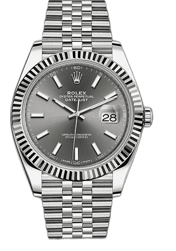 Rolex Datejust 41 White Rolesor — Dark Rhodium Index Dial | Ref. 126334