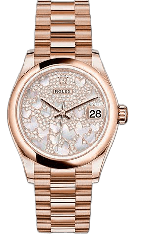 Rolex Datejust 31 Gold — Diamond Paved Butterfly Dial | Ref. 278245