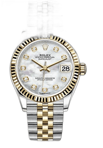 Rolex Datejust Yellow Rolesor — Fluted Bezel Mother-of-Pearl Diamond Dial | Ref. 278273
