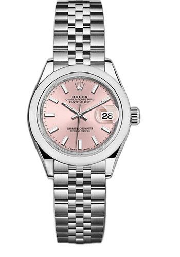 Rolex Lady-Datejust 28 Oystersteel — Pink Index Dial | Ref. 279160