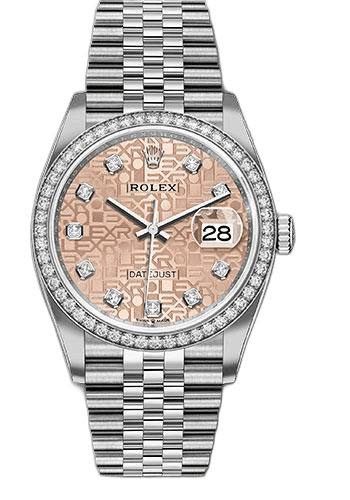 Rolex Datejust 36 Steel — Pink Jubilee Diamond Dial | Ref. 126284RBR