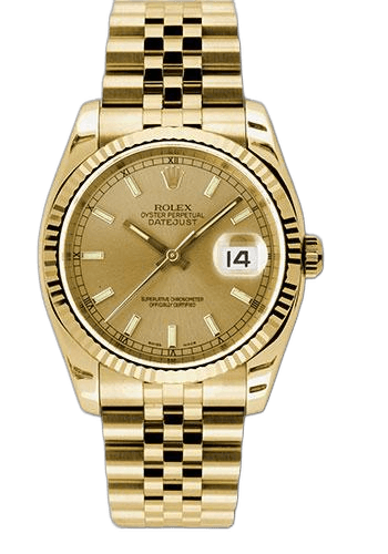 Rolex Datejust Yellow Gold — Champagne Index Dial | Ref. 116238