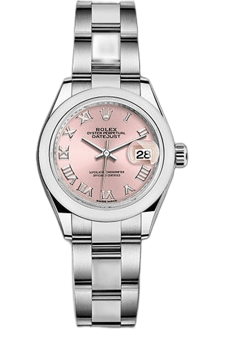 Rolex Lady-Datejust 28 Steel — Pink Roman Dial | Ref. 279160