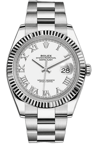 Rolex Datejust 41 White Rolesor — White Roman Dial | Ref. 126334