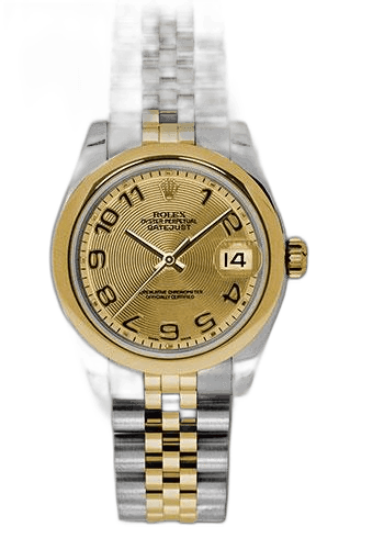 Rolex Datejust 31 Yellow Rolesor — Champagne Concentric Circle Arabic Dial | Ref. 178243