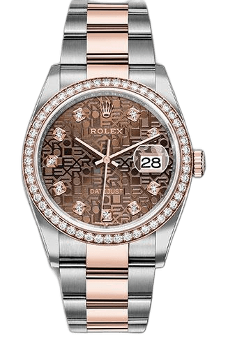 Rolex Datejust 36 Everose Rolesor — Chocolate Jubilee Diamond Dial | Ref. 126281RBR