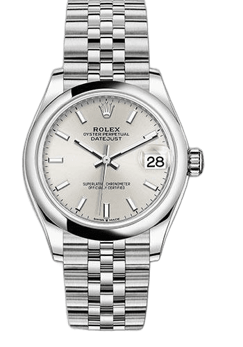 Rolex Datejust 31 White Rolesor — Silver Index Dial Jubilee | Ref. 278240