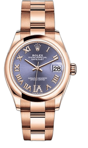 Rolex Datejust 31 Gold — Aubergine Diamond Six Dial