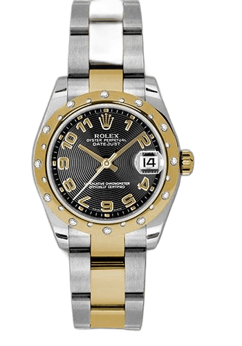 Rolex Datejust Yellow Rolesor — Black Arabic Concentric Dial | Ref. 178343