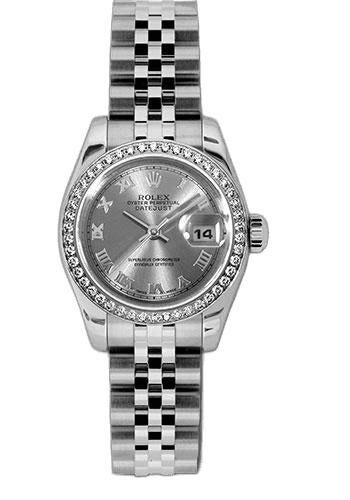 Rolex Datejust White Rolesor — 46 Diamond Bezel Rhodium Roman Dial | Ref. 179384