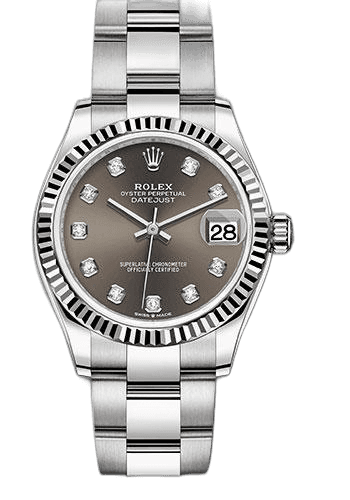 Rolex Datejust 31 White Rolesor — Dark Grey Diamond Dial | Ref. 278274