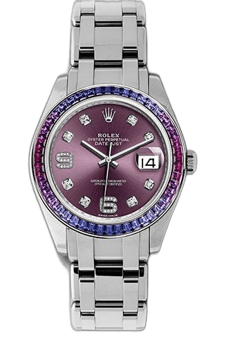 Rolex Datejust 39 White Gold — Red Grape Diamond Dial | Ref. 86349SAFUBL