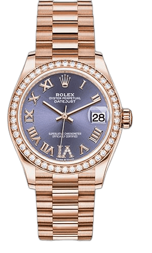Rolex Datejust 31 Everose Gold — Aubergine Diamond VI Dial | Ref. 278285RBR