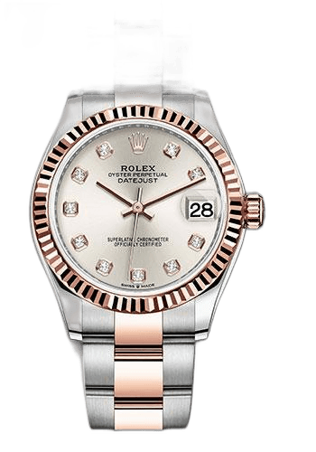 Rolex Datejust 31 Everose Rolesor — Rose Diamond Dial, Fluted Bezel | Ref. 278271