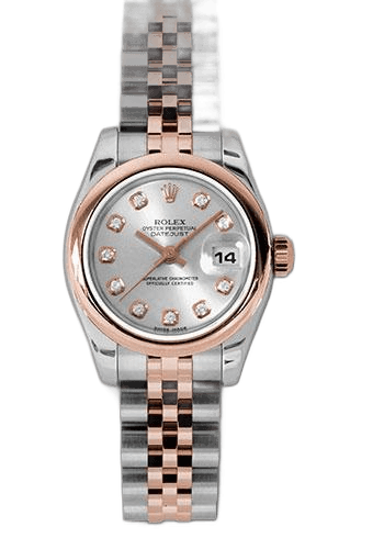 Rolex Datejust 26 Everose Rolesor — Silver Diamond Dial | Ref. 179161