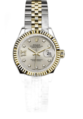 Datejust Steel and Yellow Gold Rolesor Lady-Datejust 28 Watch - Fluted Bezel - Silver Diamond Star Dial - Jubilee Bracelet - 279173 s9dix8dj 28mm Yellow Rolesor Fluted Bezel Silver Diamond Star Dial
