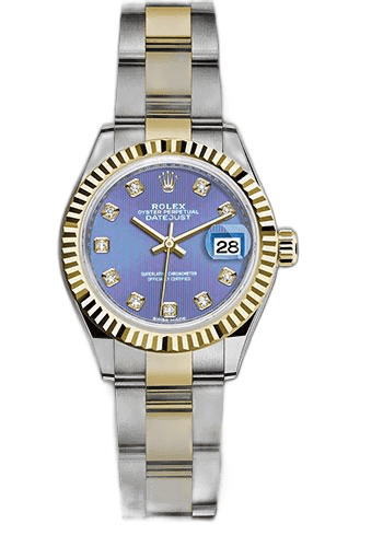 Rolex Lady-Datejust Yellow Rolesor — Lavender Diamond Dial | Ref. 279173