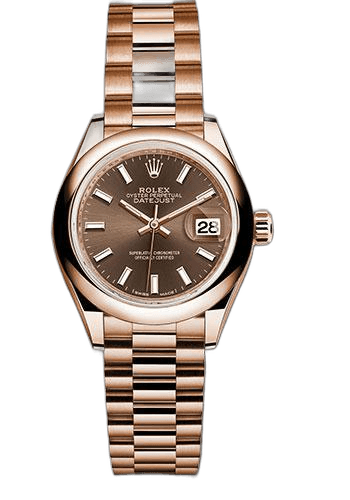 Rolex Lady-Datejust Gold — Chocolate Index Dial | Ref. 279165