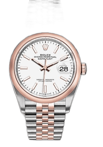 Rolex Datejust Everose Rolesor — White Index Dial | Ref. 126201