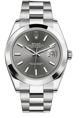 Rolex Datejust 41 Steel — Dark Rhodium Index Dial | Ref. 126300