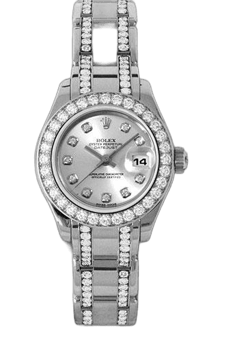 Rolex Datejust Pearlmaster White Gold — Silver Diamond Dial | Ref. 74949
