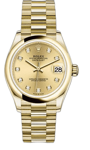Rolex Datejust 31 Yellow Gold — Champagne Diamond Dial | Ref. 278248