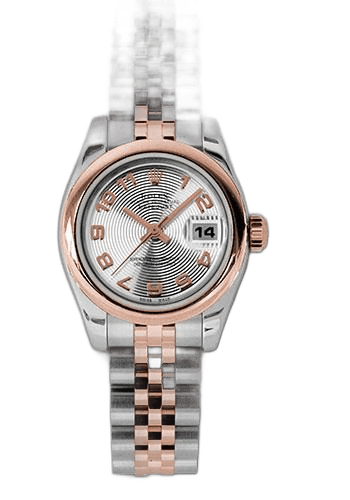 Rolex Datejust Everose Rolesor — Silver Concentric Circle Arabic Dial | Ref. 179161