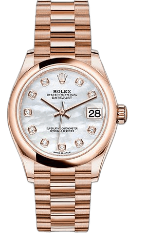 Rolex Datejust 31 Gold — Silver Diamond Dial | Ref. 278245