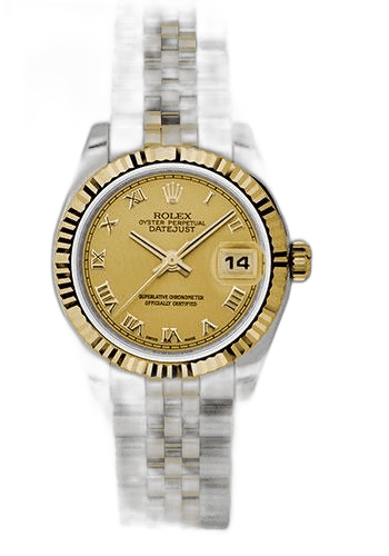 Rolex Datejust 31 Yellow Rolesor — Fluted Bezel Champagne Roman Jubilee | Ref. 178273