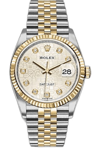 Rolex Datejust Yellow Rolesor — Silver Jubilee Diamond Dial | Ref. 126233