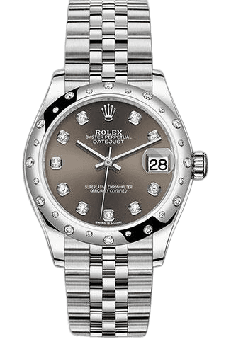 Rolex Datejust 31 White Rolesor — Dark Grey Diamond Dial | Ref. 278344RBR
