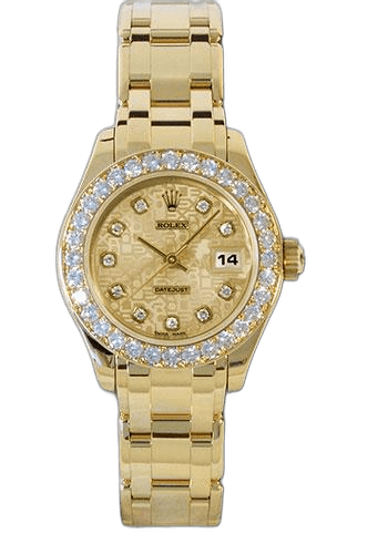 Rolex Lady-Datejust Pearlmaster 29 Yellow Gold — 32 Diamond Bezel, Champagne Diamond Dial | Ref. 80298