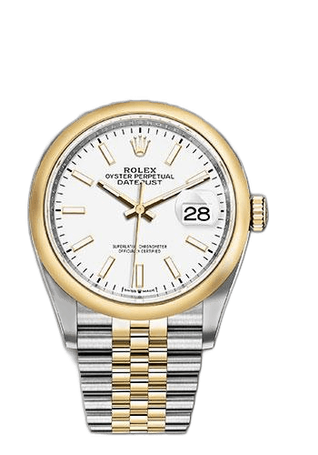 Rolex Datejust Yellow Rolesor Domed Bezel — White Index Dial | Ref. 126203
