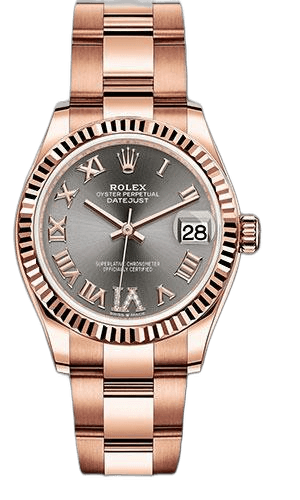 Rolex Datejust 31 Yellow Gold — Rhodium Dial with Fluted Bezel & Diamond Hour Markers