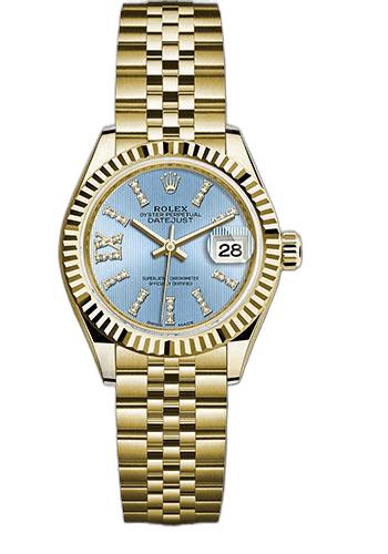 Rolex Datejust Lady Yellow Gold — Cornflower Blue Diamond Index Dial | Ref. 279178