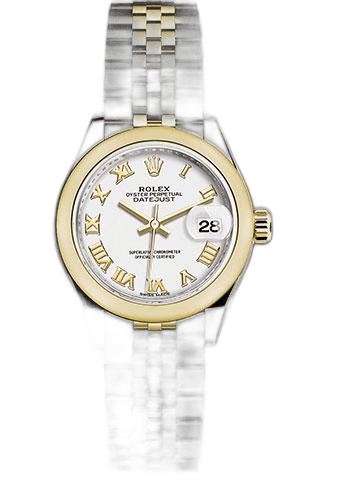 Rolex Lady-Datejust Yellow Rolesor — White Roman Dial | Ref. 279163