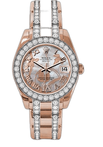 Rolex Datejust Pearlmaster 34 Everose Gold — 32 Diamond Bezel Goldust Dream Dial | Ref. 81285