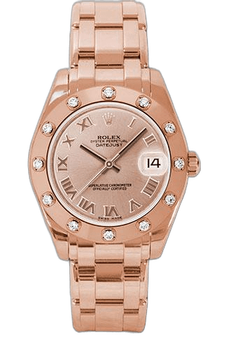 Rolex Datejust 34 Yellow Gold — Pink Roman Dial | Ref. 81315