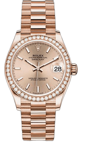 Rolex Datejust 31 Everose Gold — 46-Diamond Bezel, Rose Index Dial | Ref. 278285RBR