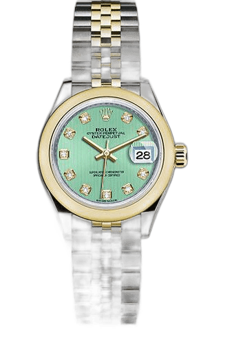 Rolex Datejust Yellow Rolesor — Mint Green Diamond Dial | Ref. 279163