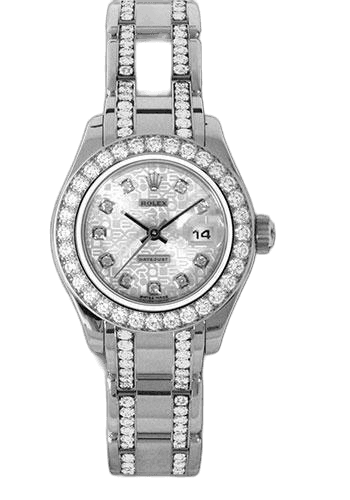 Rolex Lady-Datejust Pearlmaster 29 White Gold — Silver Jubilee Diamond Dial, 32-Diamond Bezel | Ref. 74949