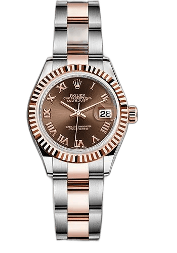 Rolex Lady-Datejust 28 Everose Rolesor — Chocolate Roman | Ref. 279171